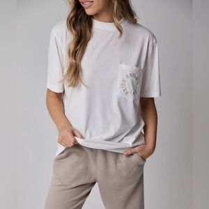 SIX STORIES - BRIDE CIRCLE EMBROIDERED POCKET TEE - M